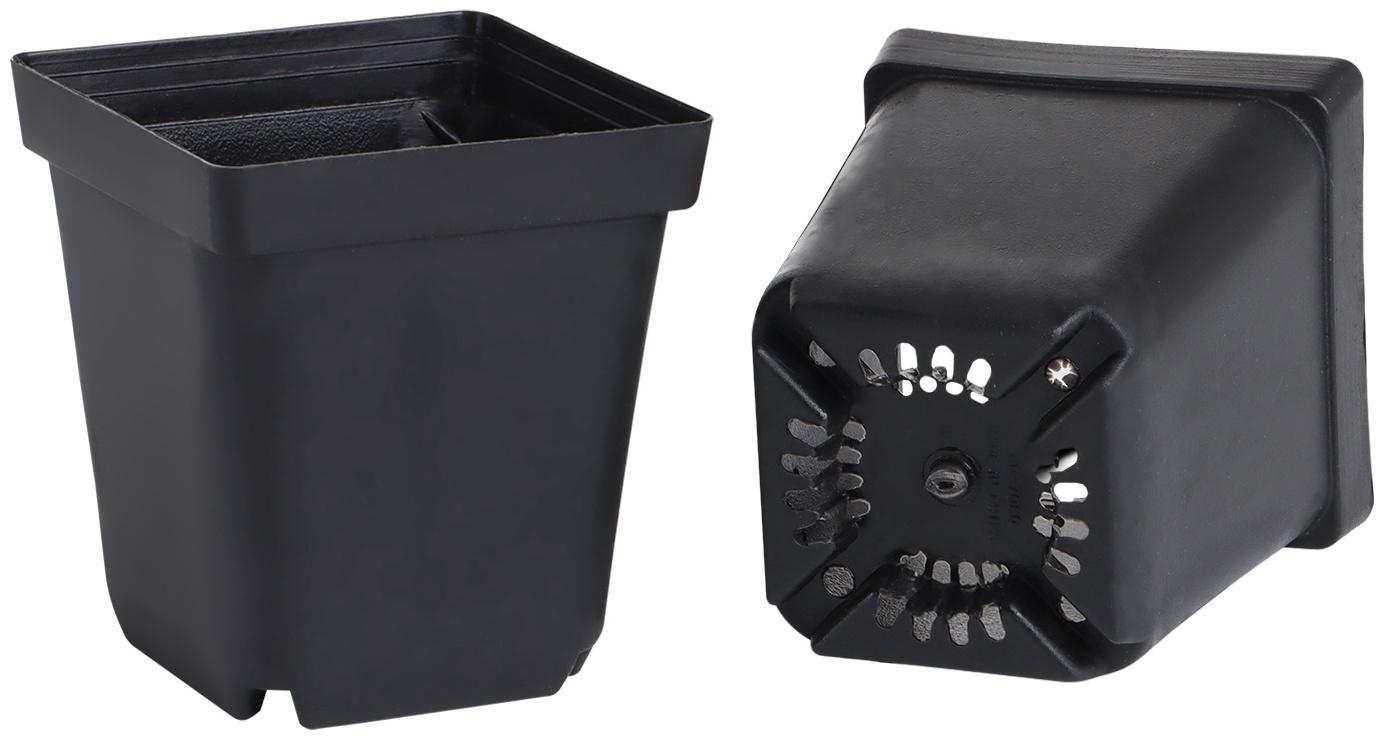 Горшок для рассады, 700 мл, d=10 см, h=12.5 см, пластик, чёрный, Greengo