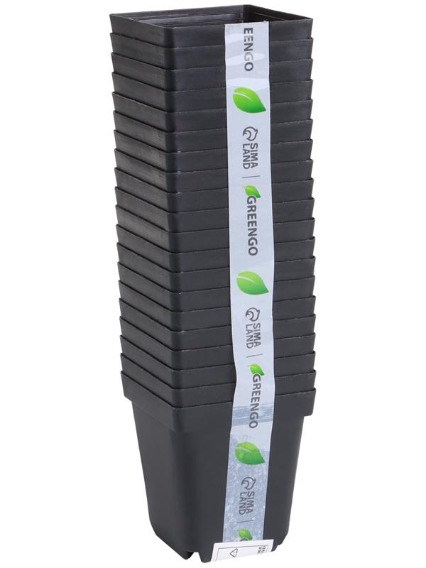 Горшок для рассады, 700 мл, d=10 см, h=12.5 см, пластик, чёрный, Greengo