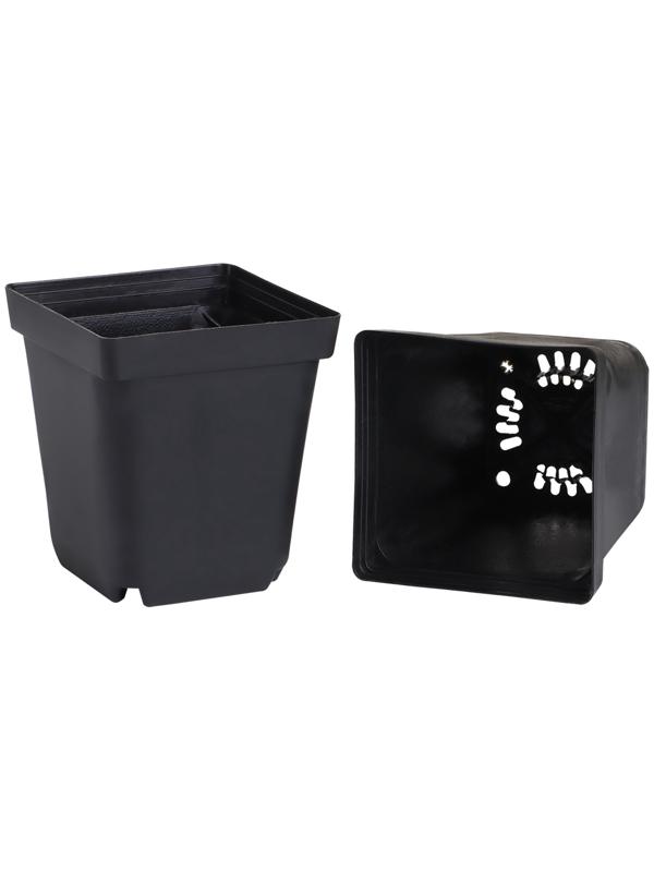 Горшок для рассады, 700 мл, d=10 см, h=12.5 см, пластик, чёрный, Greengo