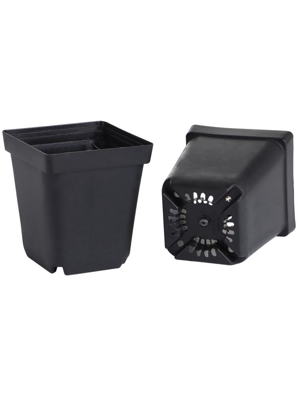 Горшок для рассады, 700 мл, d=10 см, h=12.5 см, пластик, чёрный, Greengo