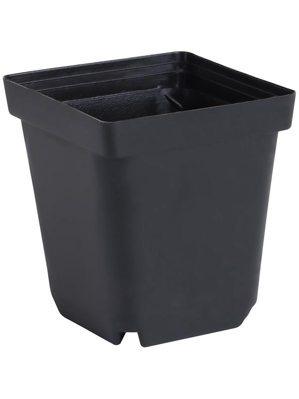 Горшок для рассады, 700 мл, d=10 см, h=12.5 см, пластик, чёрный, Greengo