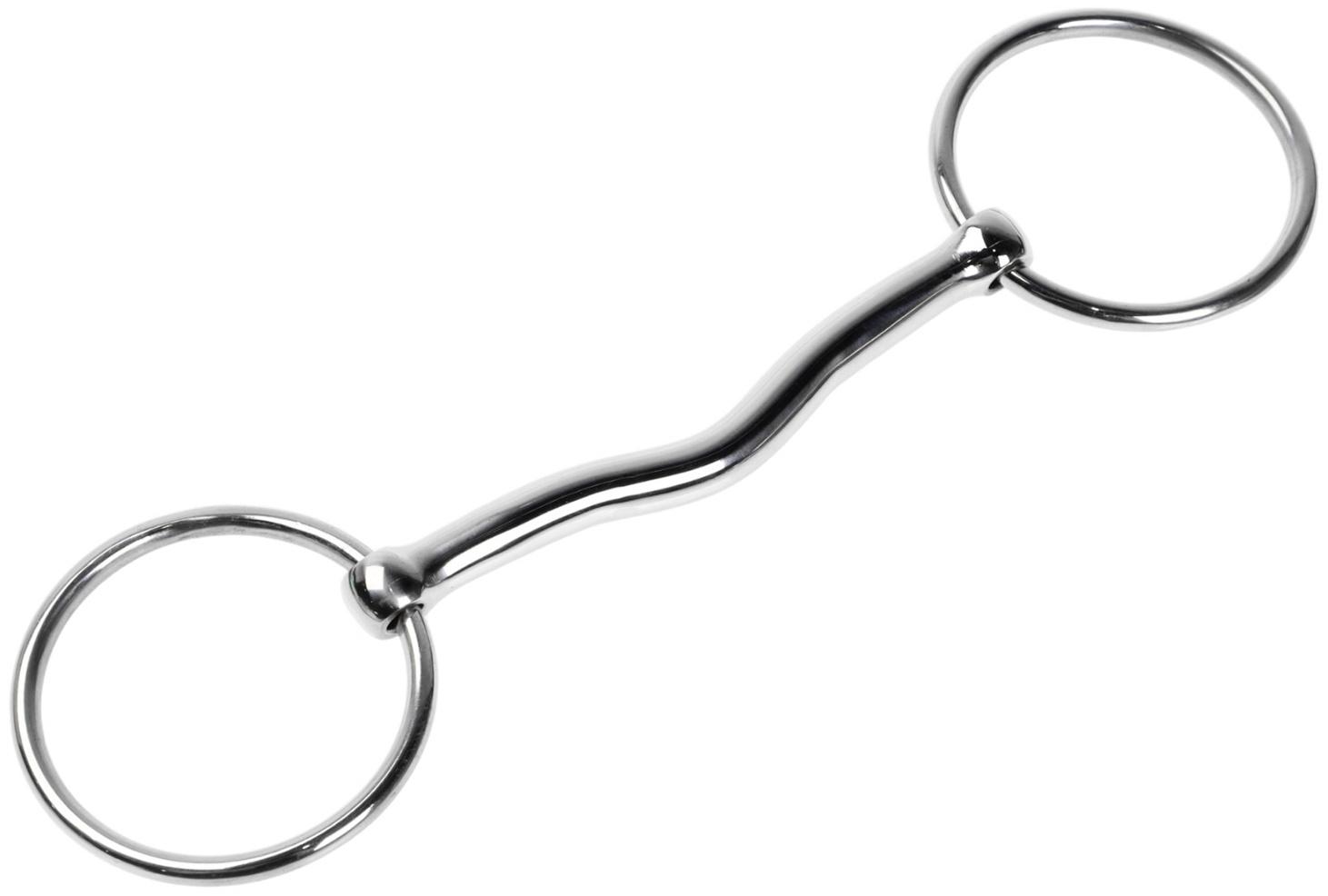 Удило для лошади с цельным грызлом с подъёмом, металл, 140 мм
