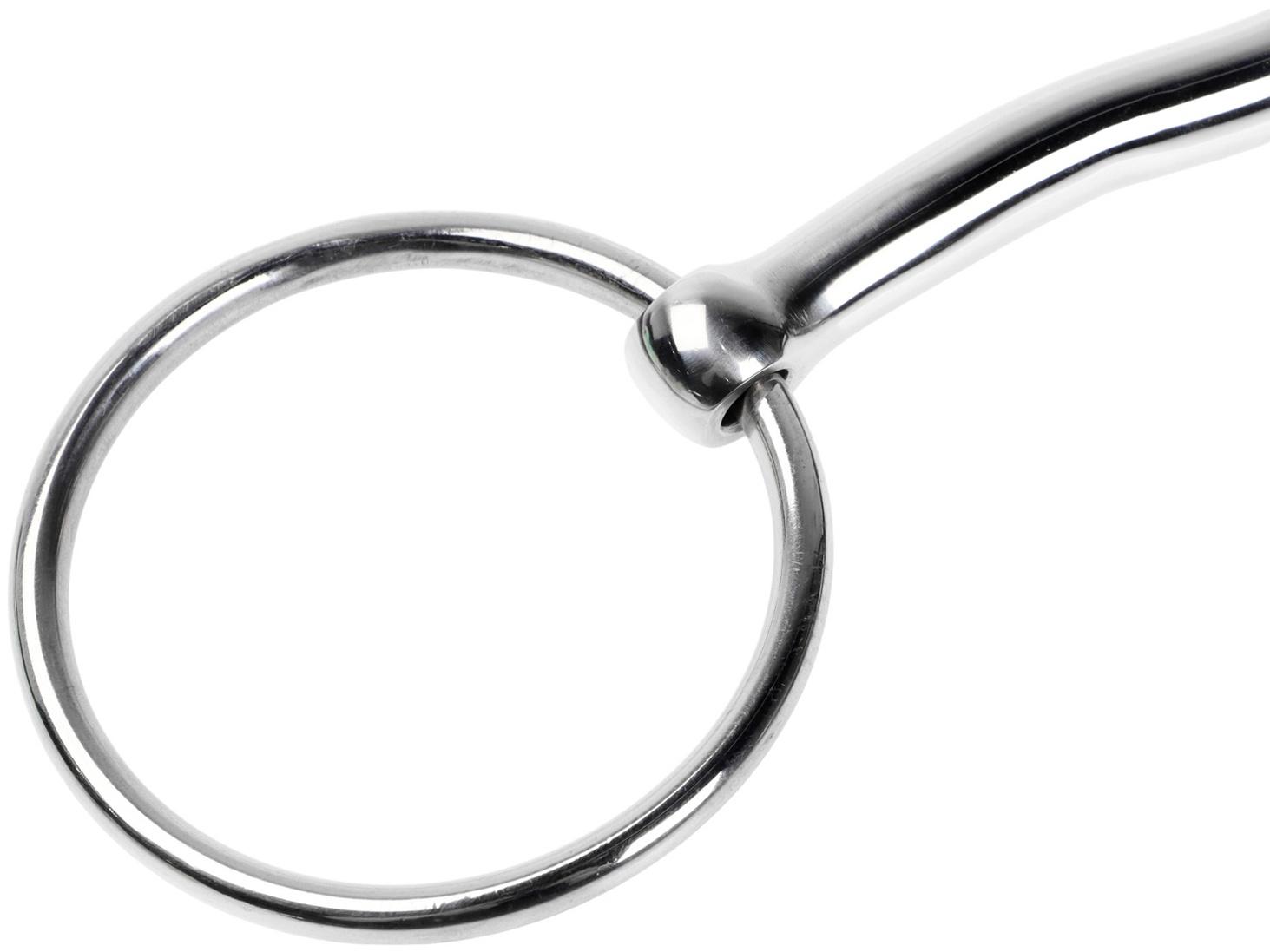 Удило для лошади с цельным грызлом с подъёмом, металл, 140 мм