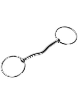 Удило для лошади с цельным грызлом с подъёмом, металл, 140 мм