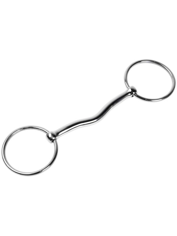 Удило для лошади с цельным грызлом с подъёмом, металл, 140 мм