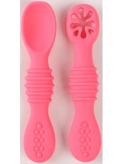 Набор детских столовых приборов, цвет розовый