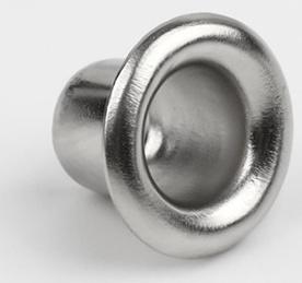 Застёжка для кепки, с люверсом, 2×2 см, цвет серебряный