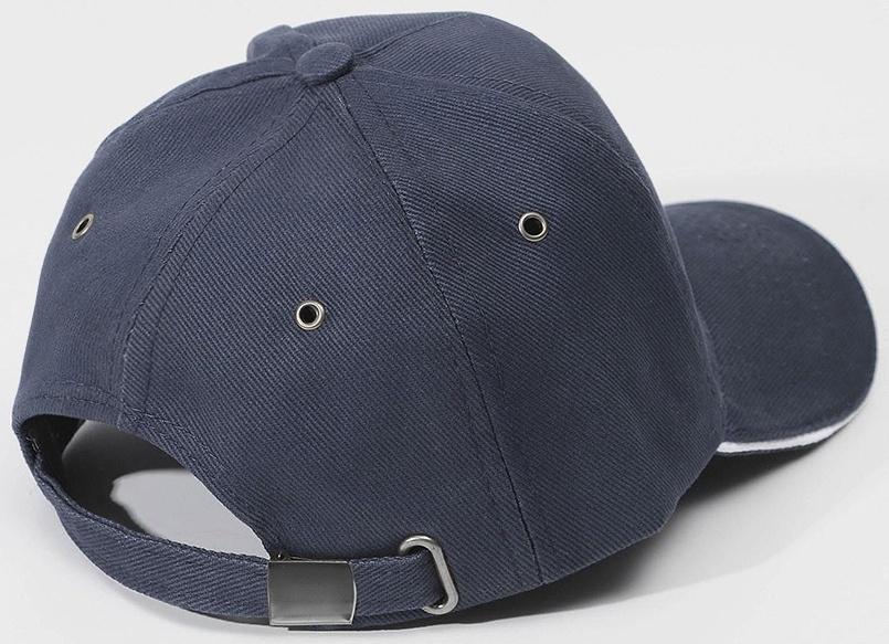 Застёжка для кепки, с люверсом, 2×2 см, цвет серебряный