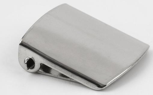 Застёжка для кепки, с люверсом, 2×2 см, цвет серебряный