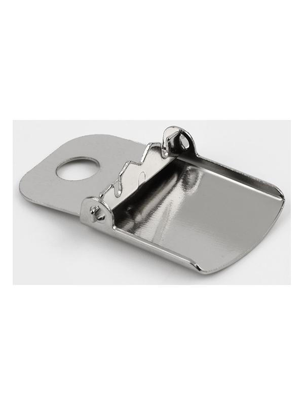 Застёжка для кепки, с люверсом, 2×2 см, цвет серебряный