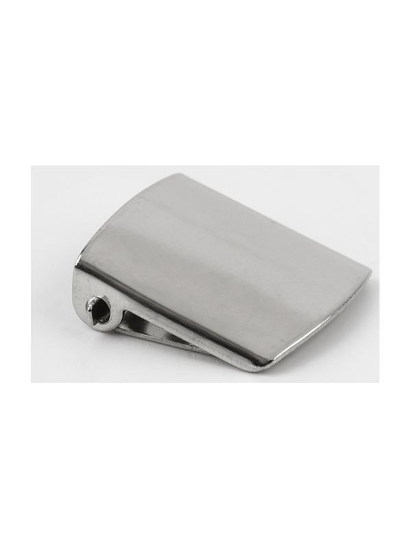 Застёжка для кепки, с люверсом, 2×2 см, цвет серебряный