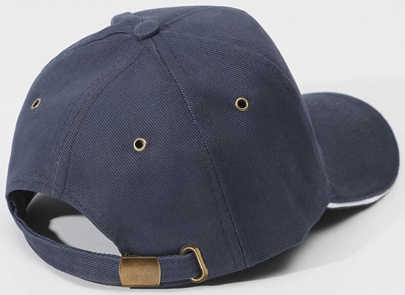 Застёжка для кепки, с люверсом, 2×2 см, цвет бронзовый