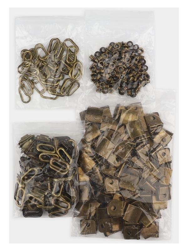 Застёжка для кепки, с люверсом, 2×2 см, цвет бронзовый