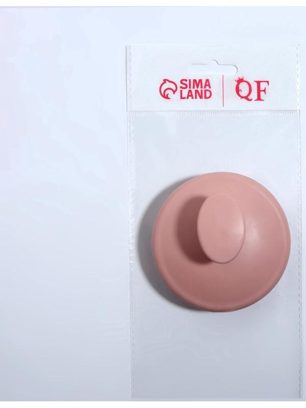 Щётка - массажёр для мытья головы, 8 × 8 × 6 см, цвет розовый