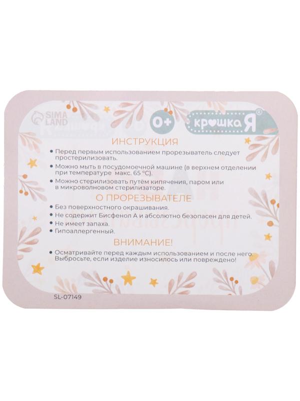 Набор прорезывателей, пищевой силикон, 2 шт., в контейнере