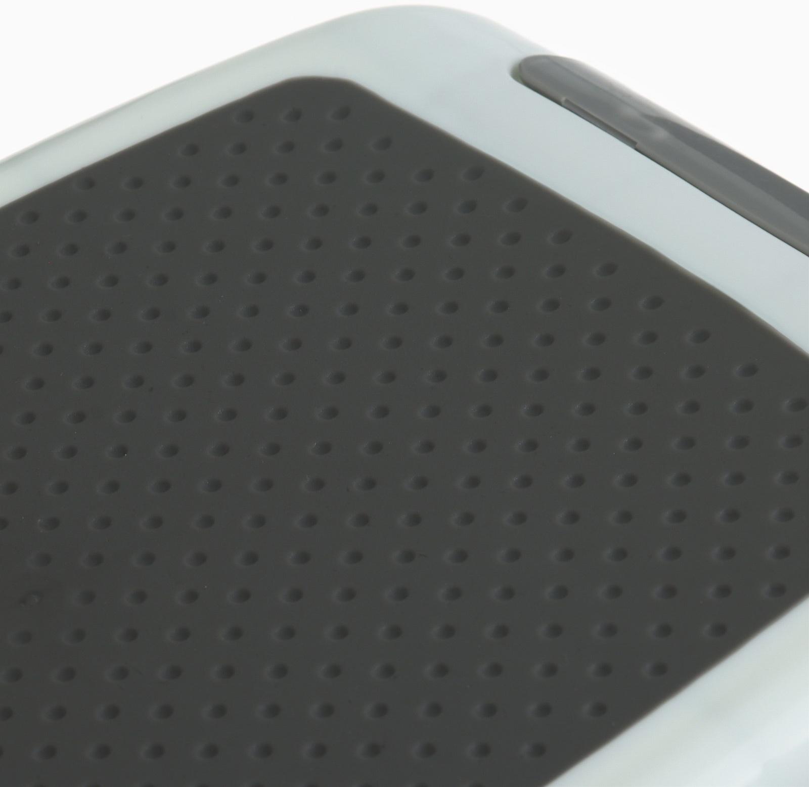 Табурет - подставка детский с прорезинеными ступеньками, 36х33х25см, цвет белый/серый