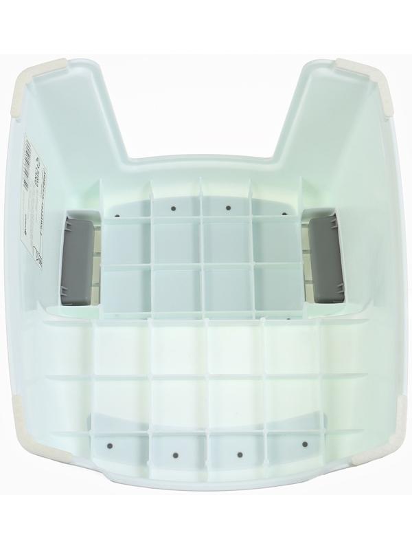 Табурет - подставка детский с прорезинеными ступеньками, 36х33х25см, цвет белый/серый