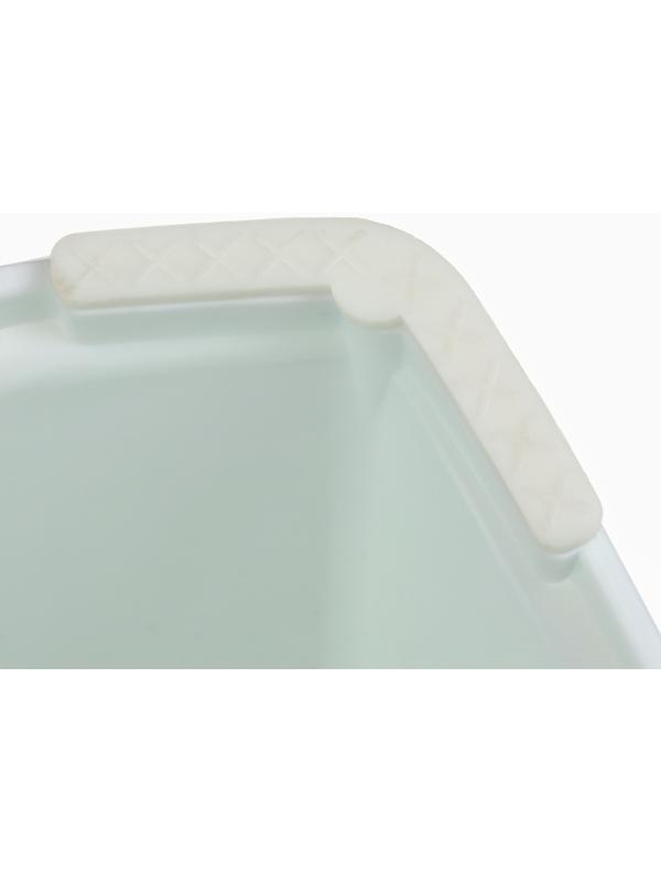 Табурет - подставка детский с прорезинеными ступеньками, 36х33х25см, цвет белый/серый