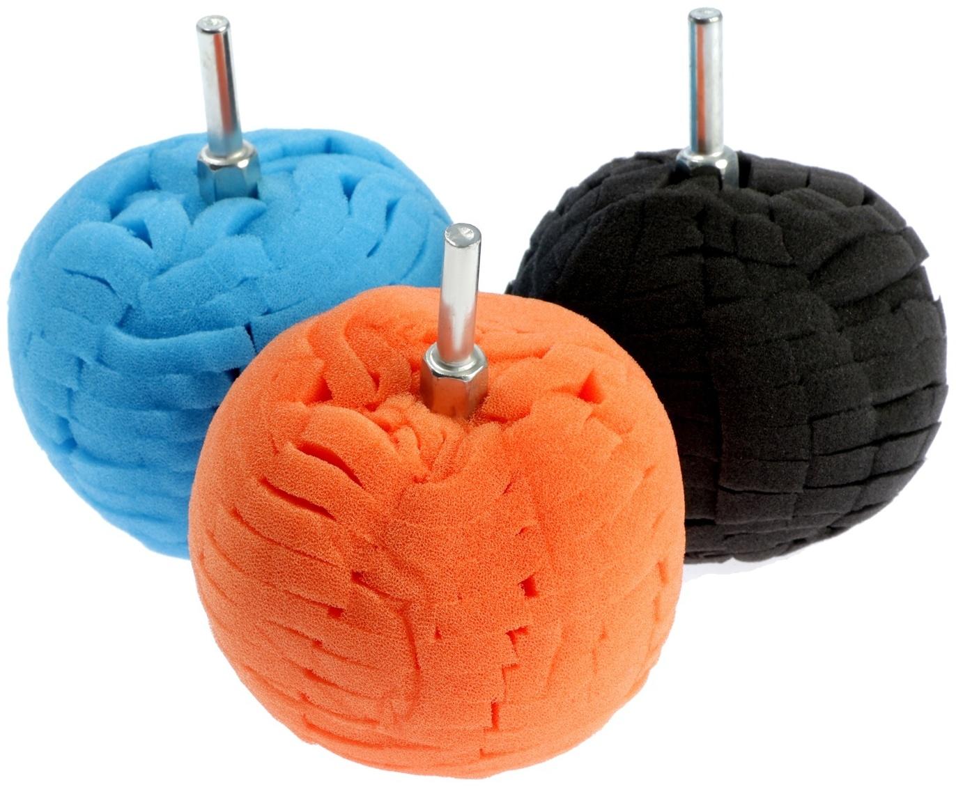 Набор кругов полировальных ТУНДРА, поролоновых, d=80 мм, хвостовик 6 мм, 3 шт.