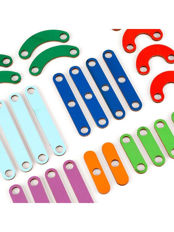 Геоборд с деревянными деталями и заданиями «Математический планшет»