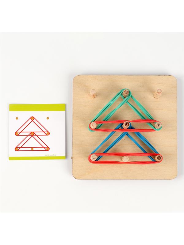 Геоборд с деревянными деталями и заданиями «Математический планшет»