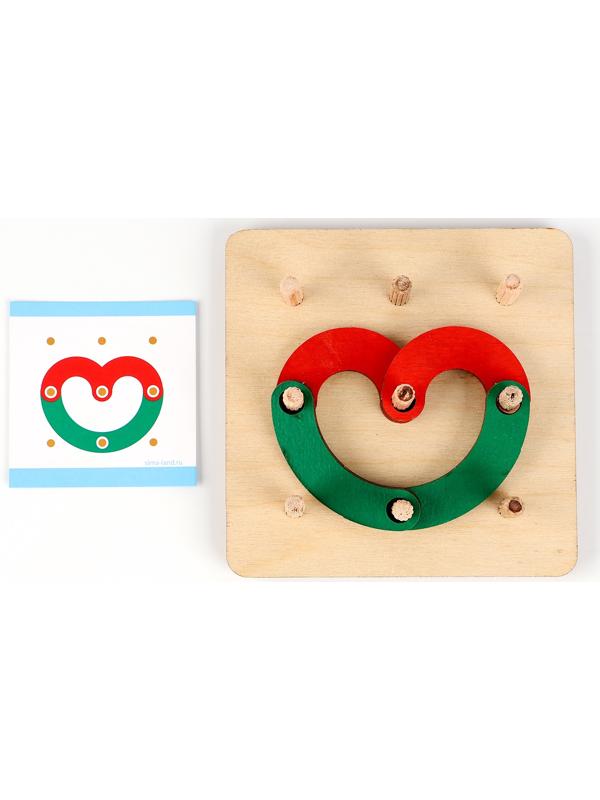 Геоборд с деревянными деталями и заданиями «Математический планшет»