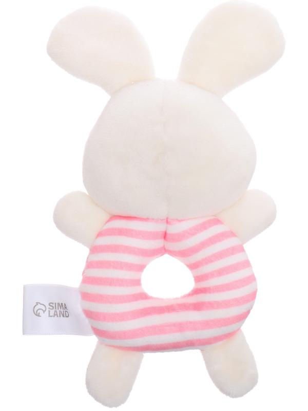 Развивающая погремушка «Заяц», цвет белый