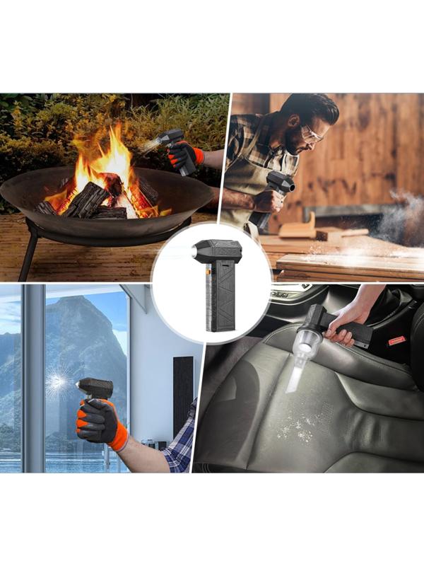 Воздуходувка - пылесос, аккумуляторная, портативная LOF-07, 130 000 об/мин, 50 м/с, 4 000 мАч, Type-C, чёрная