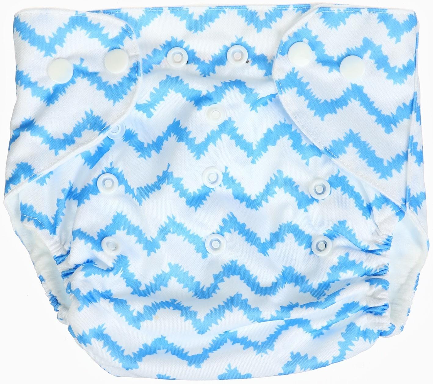 Набор многоразовых подгузников Крошка Я «Машинки», 3-8 кг, белый/голубой, 2 шт.