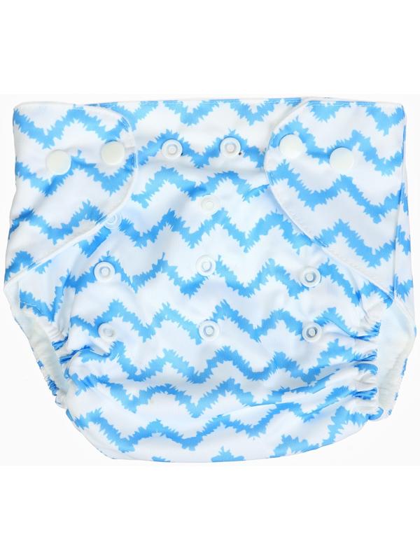 Набор многоразовых подгузников Крошка Я «Машинки», 3-8 кг, белый/голубой, 2 шт.