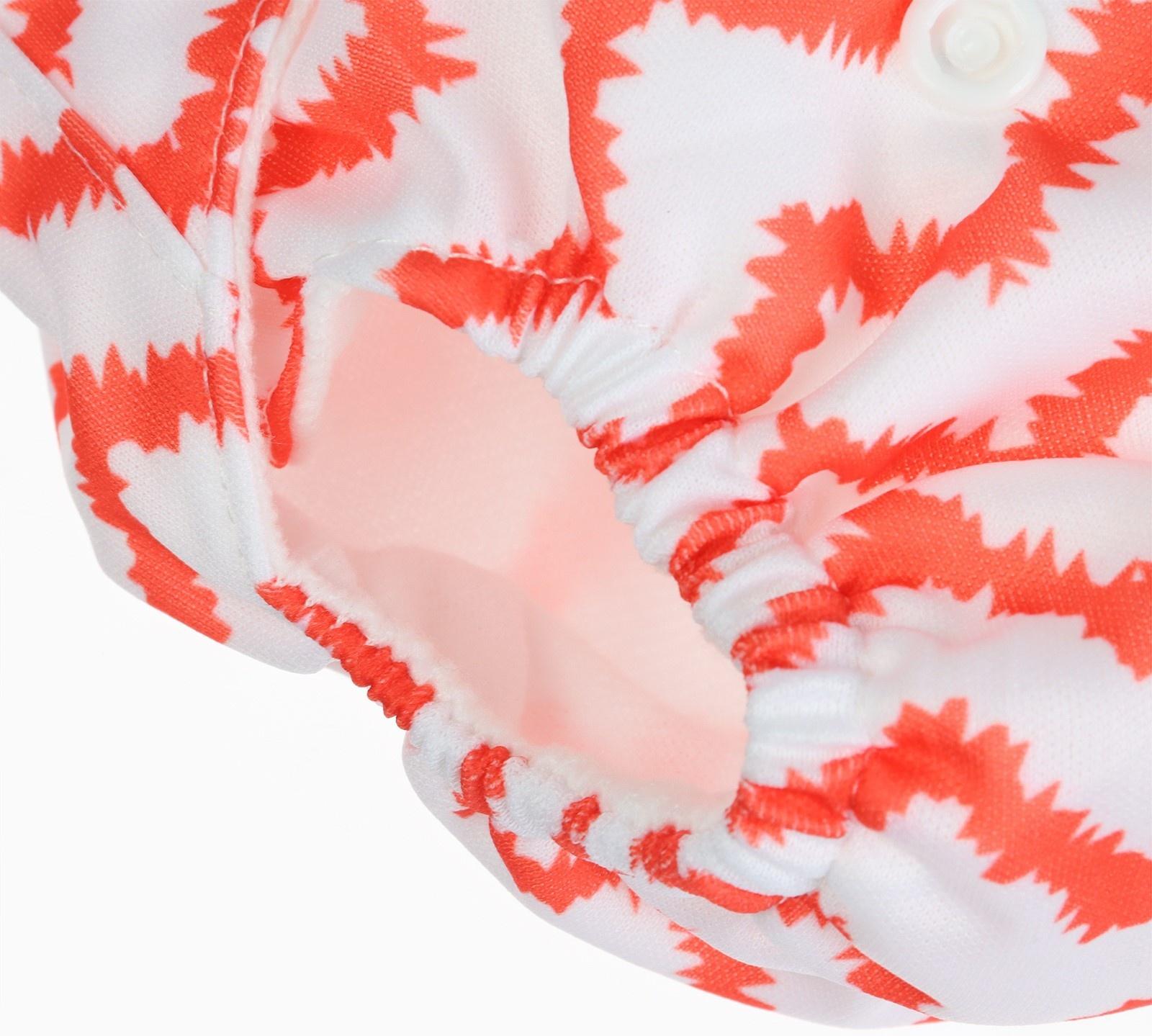 Набор многоразовых подгузников Крошка Я «Кактусы», 3-8 кг, белый/красный, 2 шт.