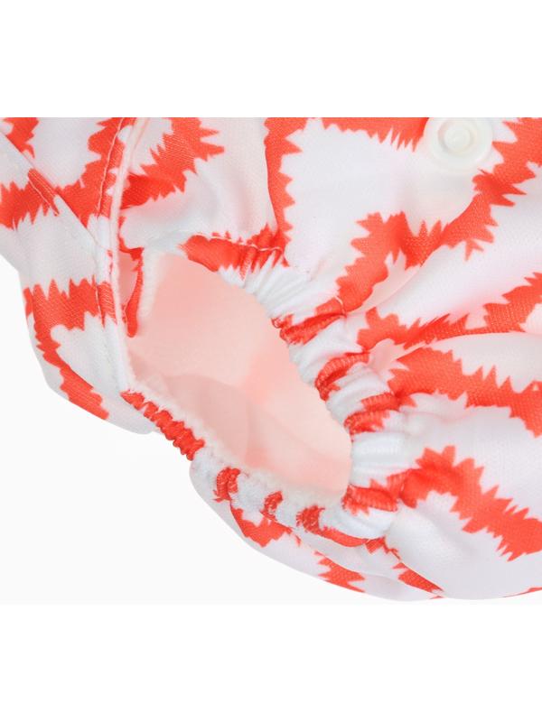 Набор многоразовых подгузников Крошка Я «Кактусы», 3-8 кг, белый/красный, 2 шт.
