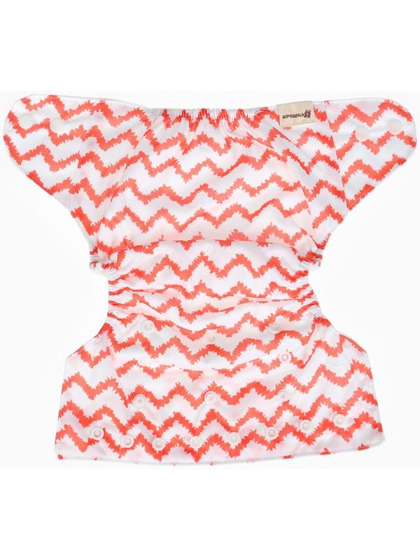 Набор многоразовых подгузников Крошка Я «Кактусы», 3-8 кг, белый/красный, 2 шт.