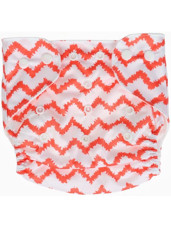 Набор многоразовых подгузников Крошка Я «Кактусы», 3-8 кг, белый/красный, 2 шт.