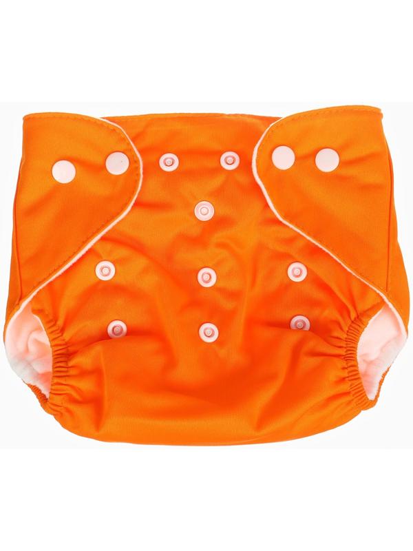 Набор многоразовых подгузников Крошка Я «Крабик», 3-8 кг, белый, оранжевый, 2 шт.
