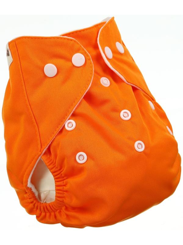 Набор многоразовых подгузников Крошка Я «Крабик», 3-8 кг, белый, оранжевый, 2 шт.
