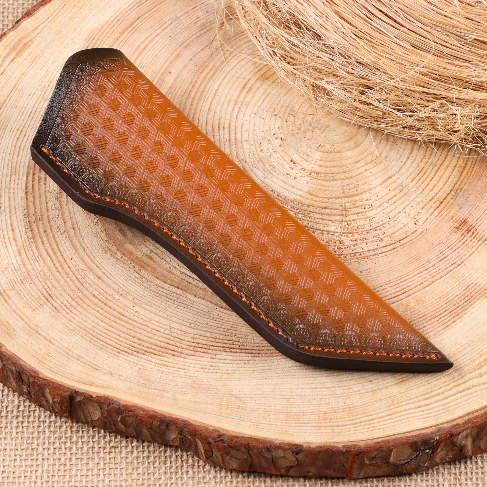 Ножны - чехол для ножа, под лезвие до 15,5 х 4 см, светло-коричневый