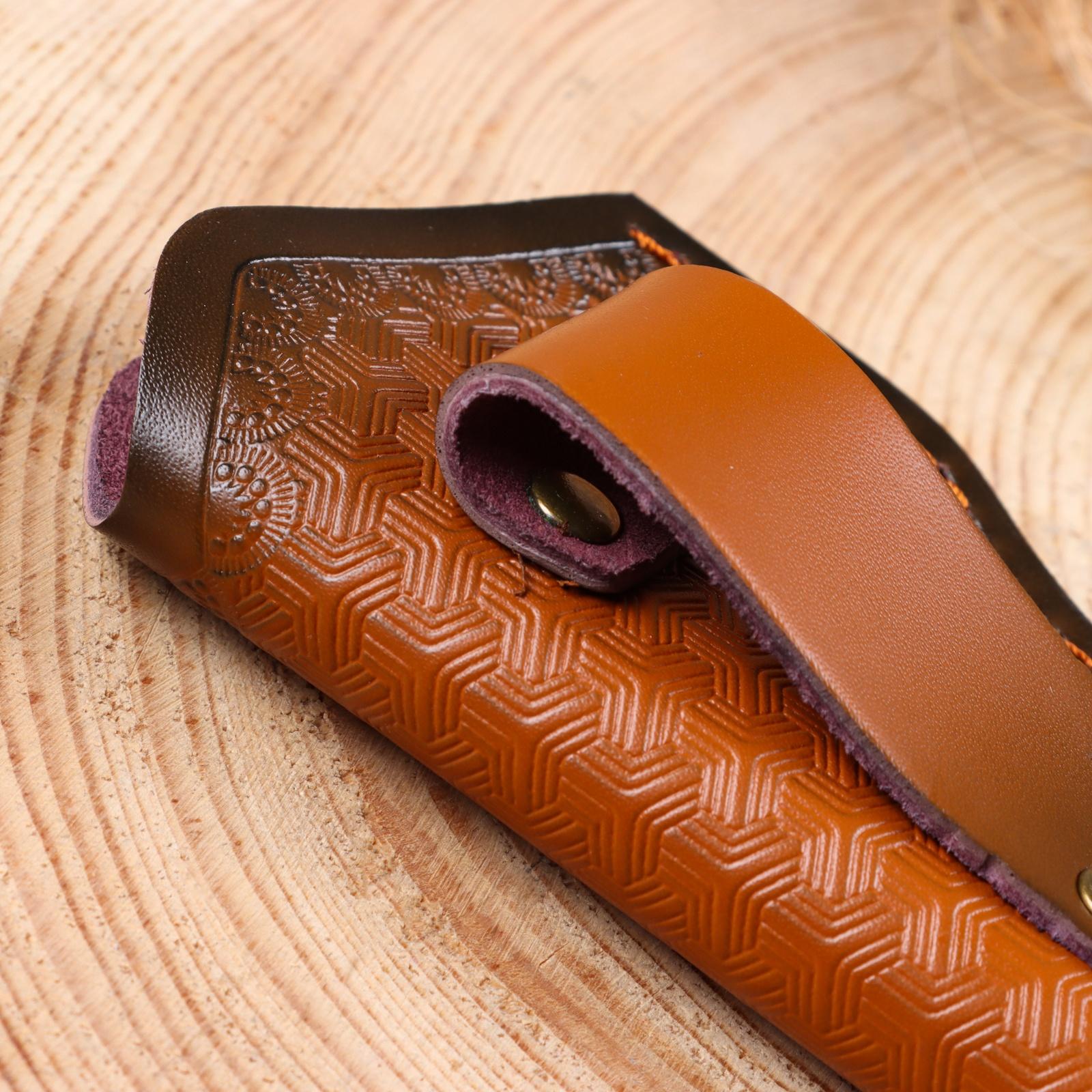 Ножны - чехол для ножа, под лезвие до 15,5 х 4 см, светло-коричневый