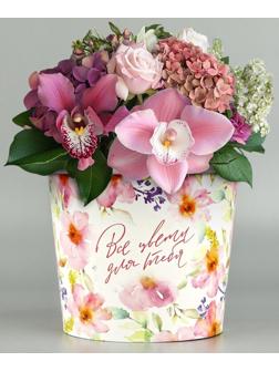 Стакан для цветов «Все цветы для тебя», 1500 мл