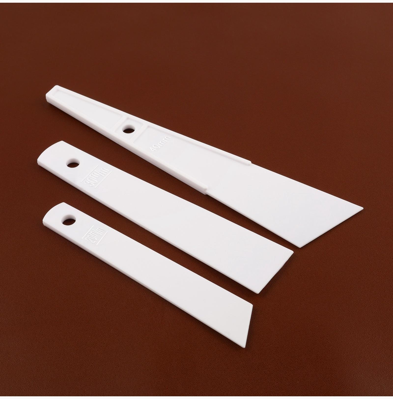 Набор шпателей для нанесения клея на кожу, 20 мм - 40 мм, 3 шт, цвет белый