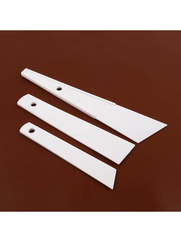 Набор шпателей для нанесения клея на кожу, 20 мм - 40 мм, 3 шт, цвет белый