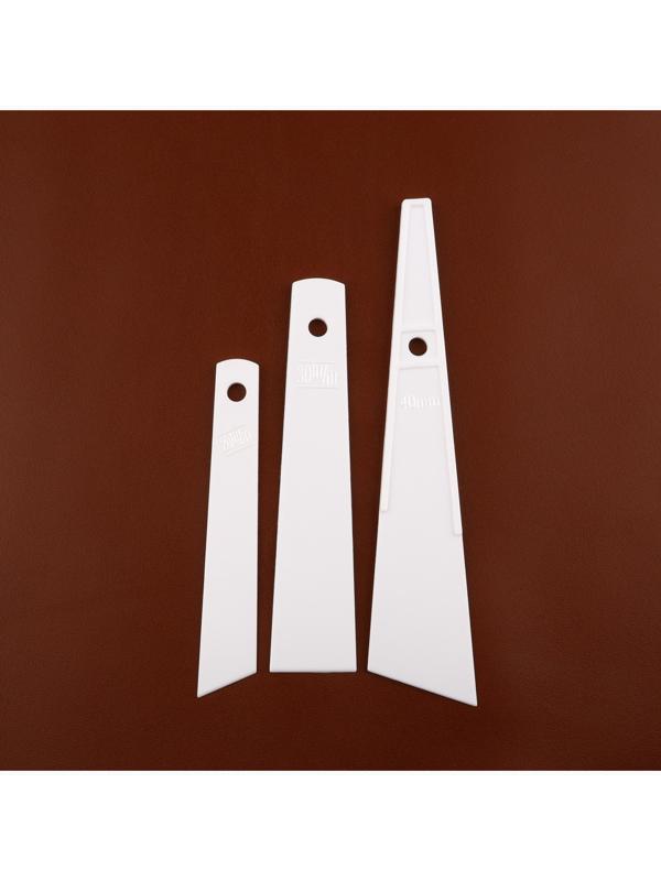 Набор шпателей для нанесения клея на кожу, 20 мм - 40 мм, 3 шт, цвет белый