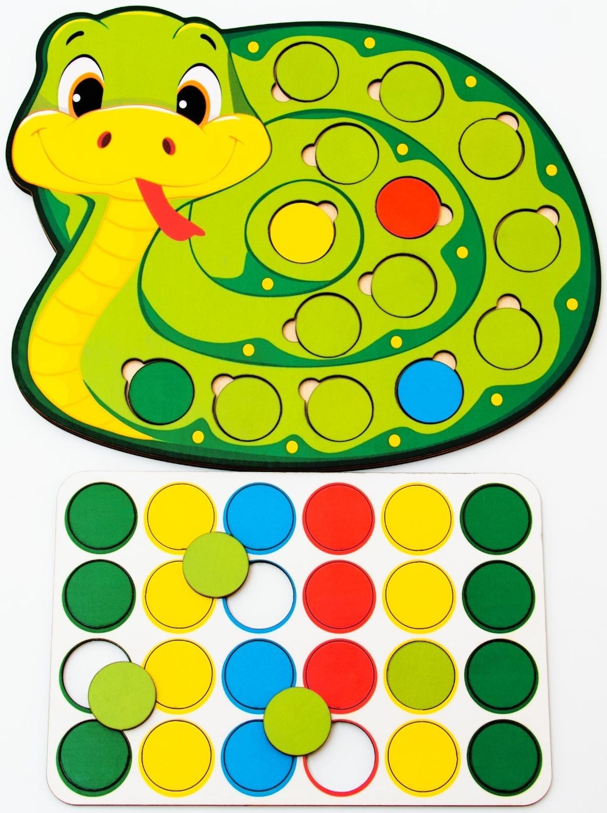 Дидактическая игра «Весёлые кружочки – Змея»