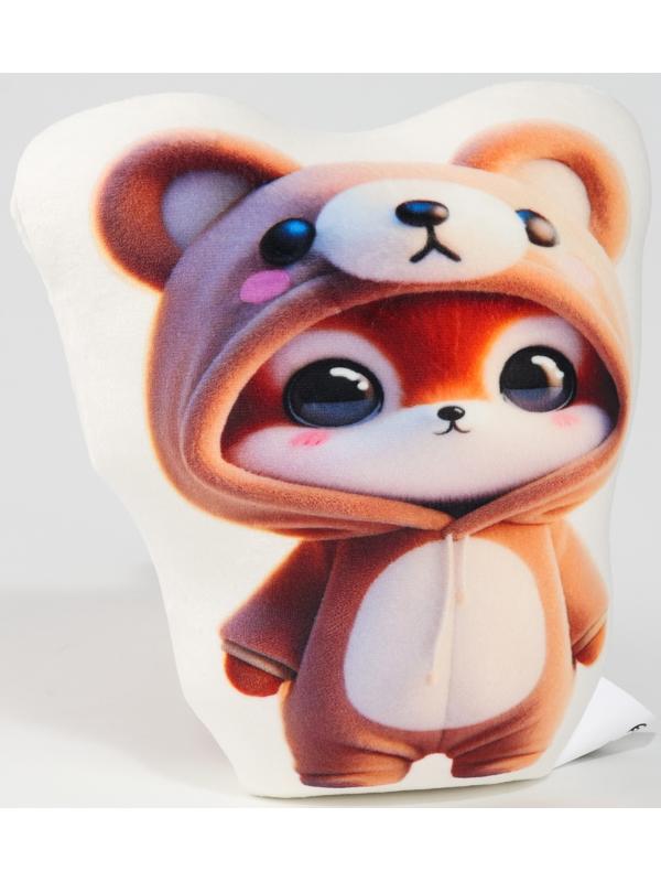 Игрушка антистресс «Лисенок в костюме мишки»