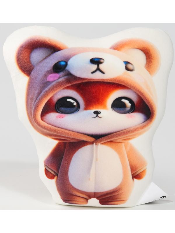 Игрушка антистресс «Лисенок в костюме мишки»