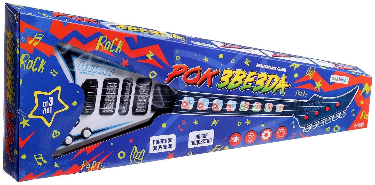 Музыкальная гитара «Рок-звезда», звук, свет