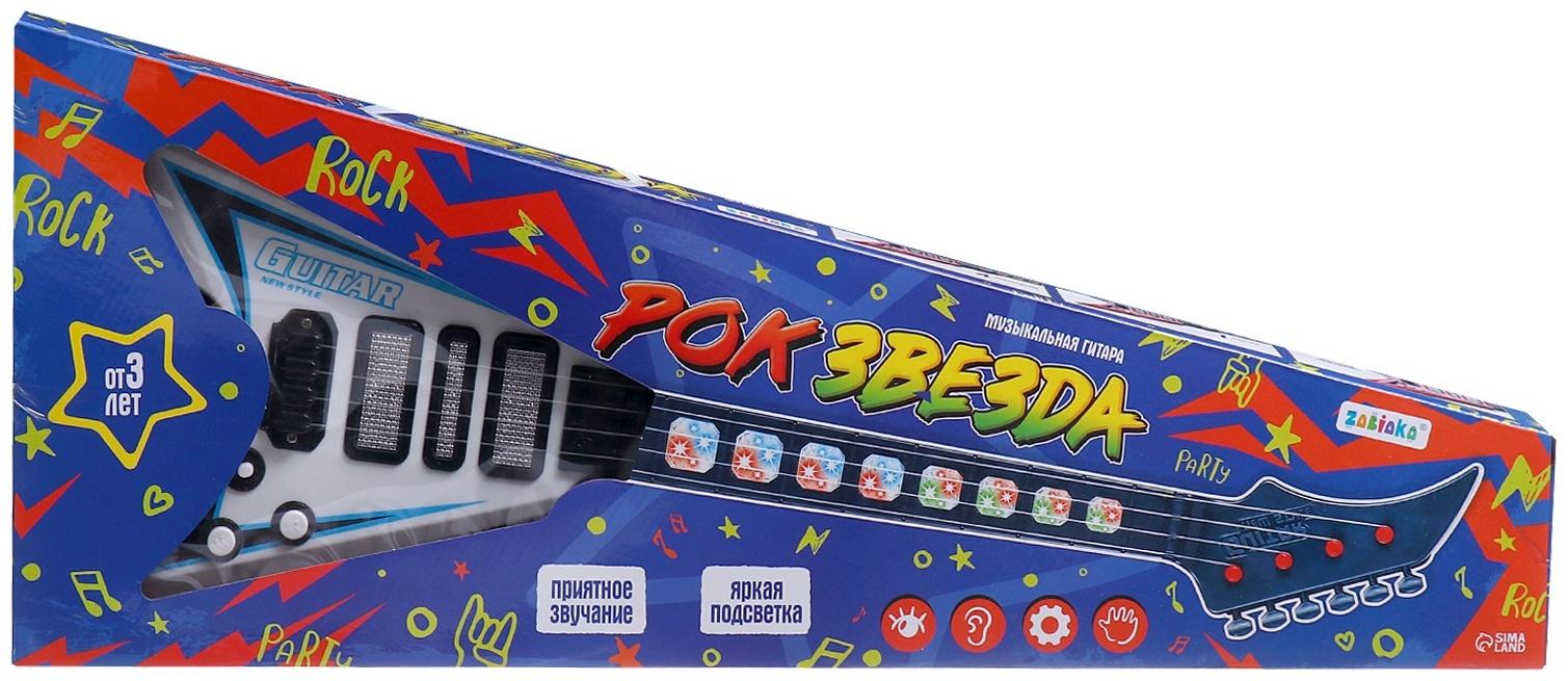 Музыкальная гитара «Рок-звезда», звук, свет