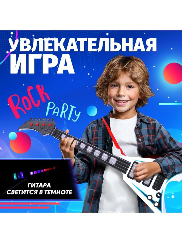 Музыкальная гитара «Рок-звезда», звук, свет