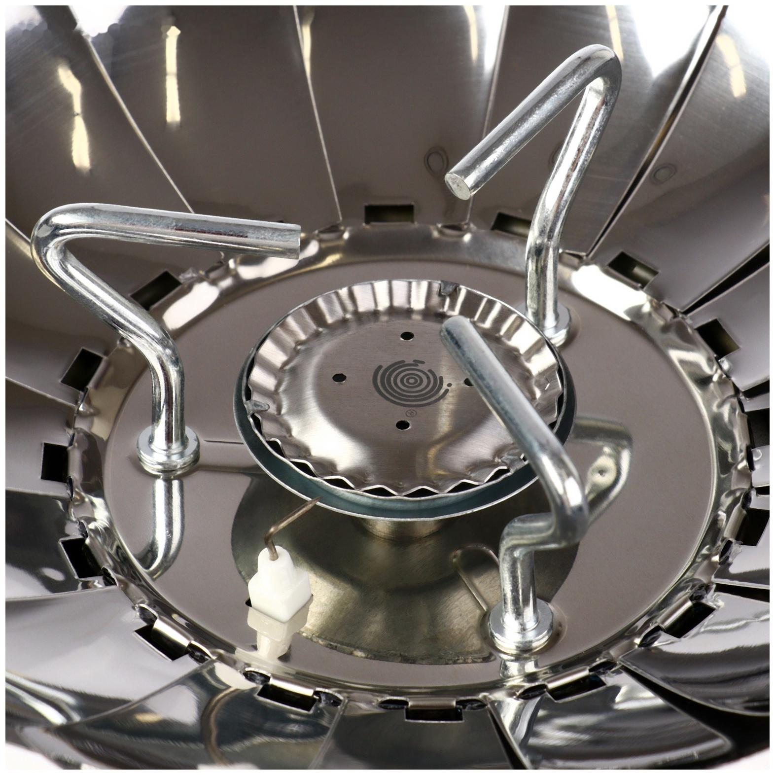 Плита газовая портативная maclay, для кемпинга, с ветрозащитой, 12×12 см, малая, круглая