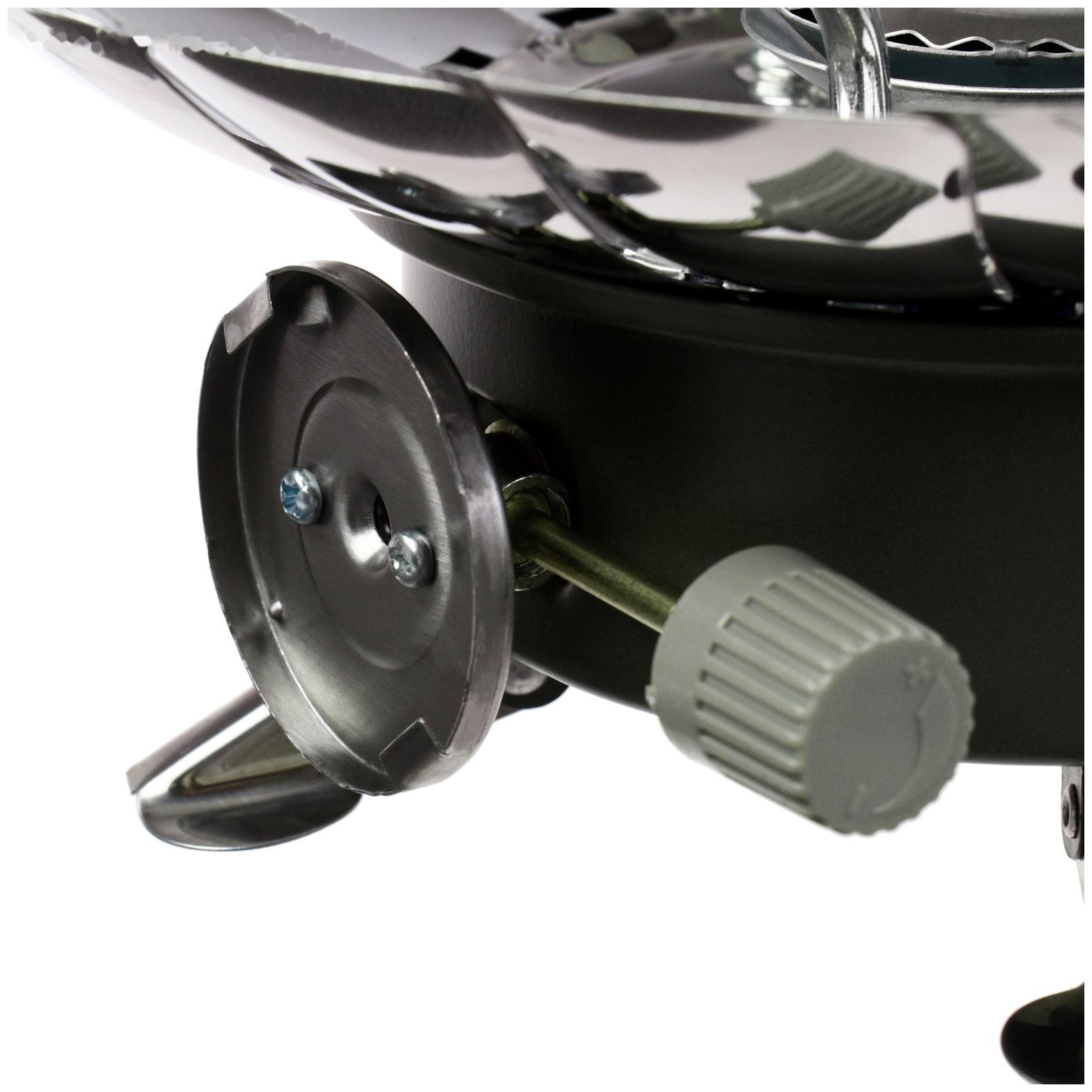 Плита газовая портативная maclay, для кемпинга, с ветрозащитой, 12×12 см, малая, круглая